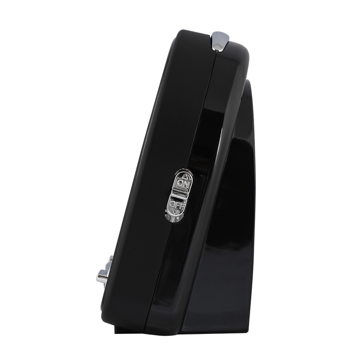 Jam Beker SEIKO Analog QHP003K Black Color Black Dial Bedside Alarm Clock