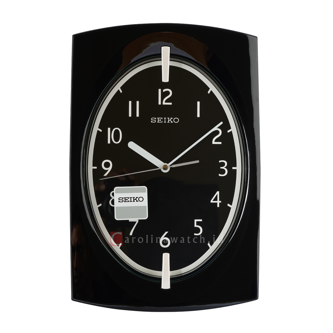 Jam Dinding SEIKO Analog QXA519K Black Color Black Dial Wall Clock
