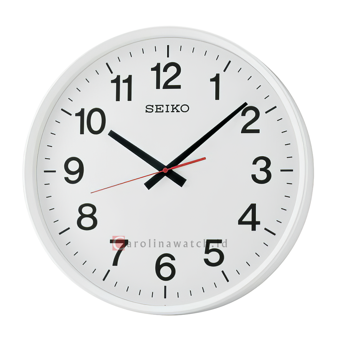 Jam Dinding SEIKO Analog QXA700W Quiet Sweep Mat White Case White Dial Wall Clock