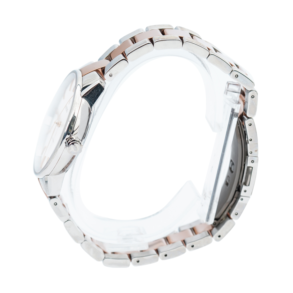 Jam Tangan Rado Coupole Classic R22860022 Automatic Men White Dial Dual Tone Stainless Steel Strap