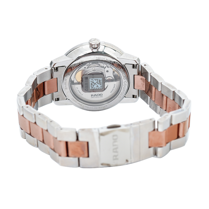 Jam Tangan Rado Coupole Classic R22860022 Automatic Men White Dial Dual Tone Stainless Steel Strap