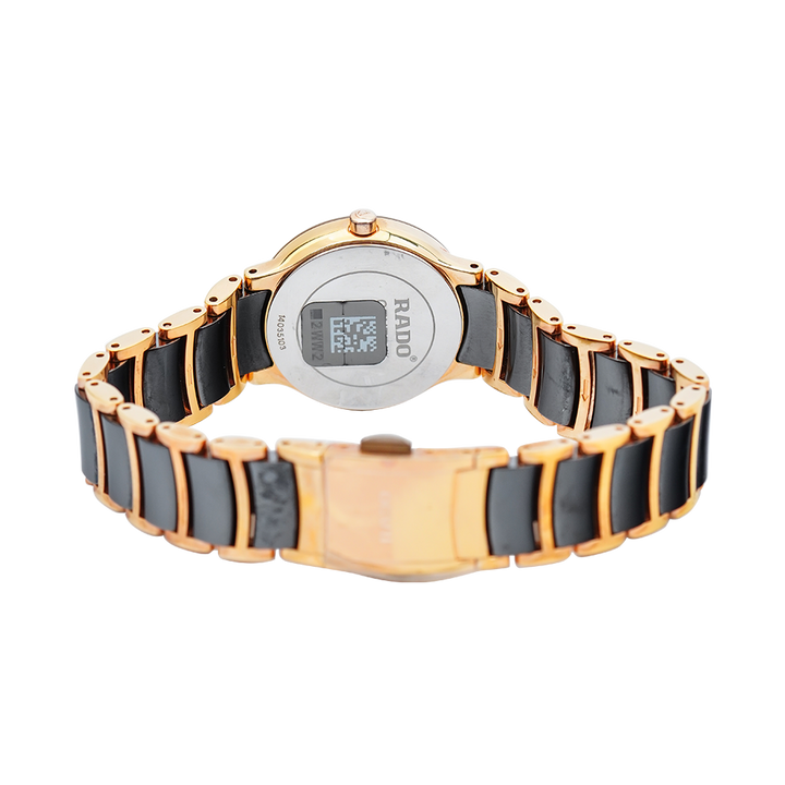 Jam Tangan Rado Centrix R30555712 Women Black Dial Dual Tone Stainless Steel Strap