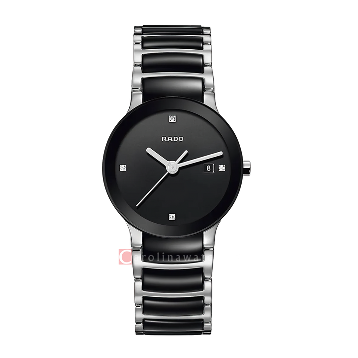 Jam Tangan Rado Centrix R30935712 Women Black Dial Stainless Steel Strap