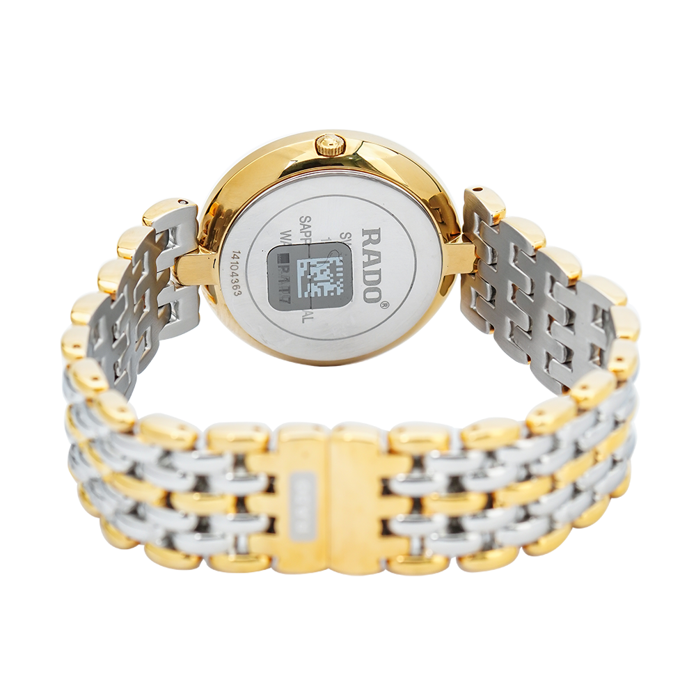 Jam Tangan Rado Florence Jubile R48793723 Women Gold Dial Dual Tone Stainless Steel Strap