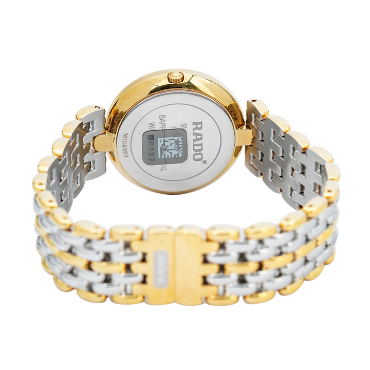 Jam Tangan Rado Florence Jubile R48793723 Women Gold Dial Dual Tone Stainless Steel Strap