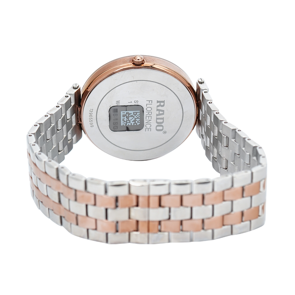 Jam Tangan Rado Florence R48869733 Men White Dial Dual Tone Stainless Steel Strap