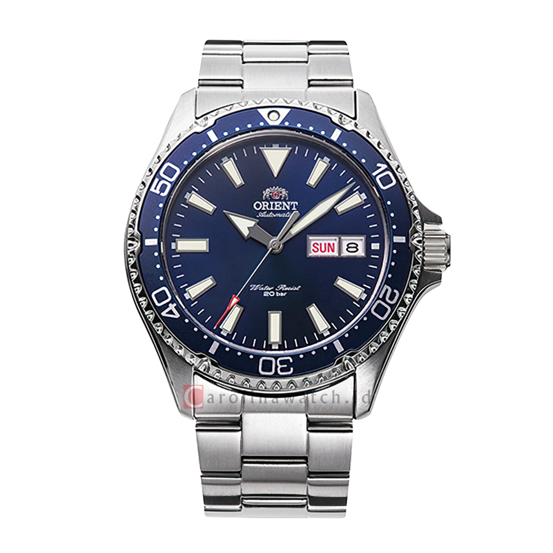 Jam Tangan Orient Kamasu Mako III Mechanical Sports RA-AA0002L Automatic Men Blue Dial Stainless Steel Strap
