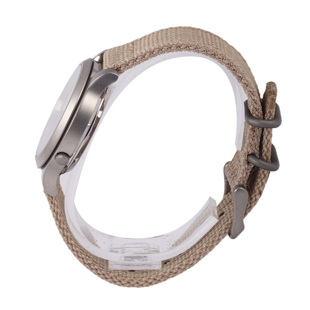 Jam Tangan Seiko 5 SNK803K2 Automatic 21 Jewels Unisex Beige Dial Brown Nylon Strap