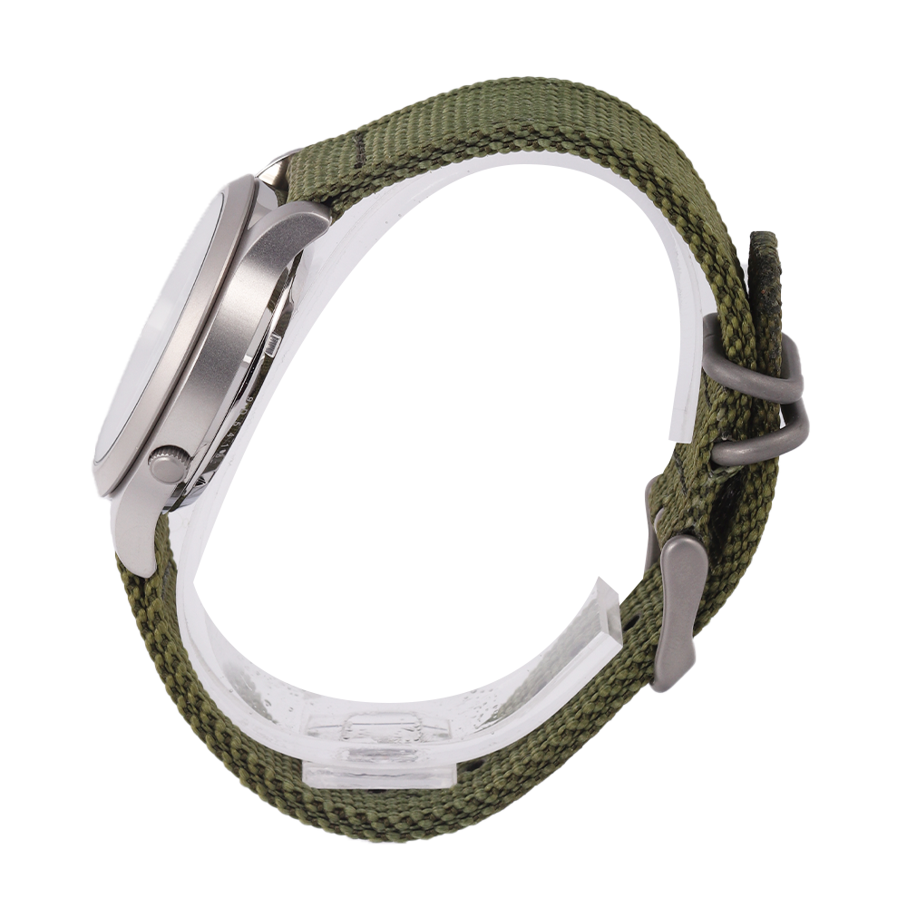 Jam Tangan Seiko 5 SNK805K2 Automatic 21 Jewels Unisex Black Dial Green Nylon Strap