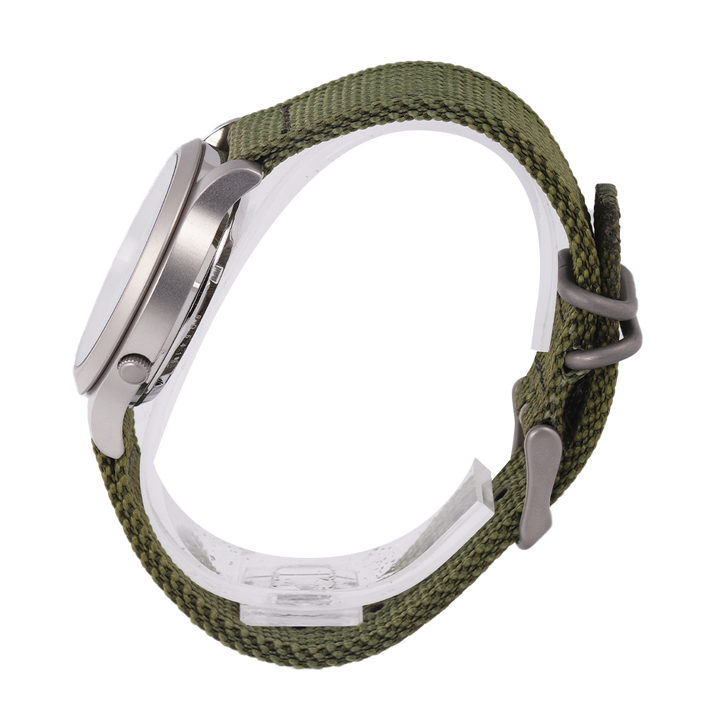 Jam Tangan Seiko 5 SNK805K2 Automatic 21 Jewels Unisex Black Dial Green Nylon Strap