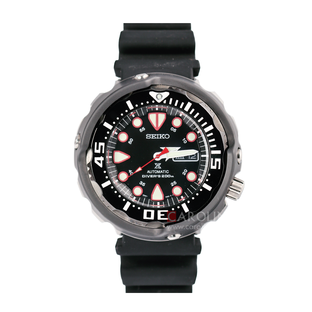 Jam Tangan Seiko Prospex Automatic Diver 200m Baby Tuna SRP655K1 Men Black Dial Black Rubber Strap SPECIAL EDITION