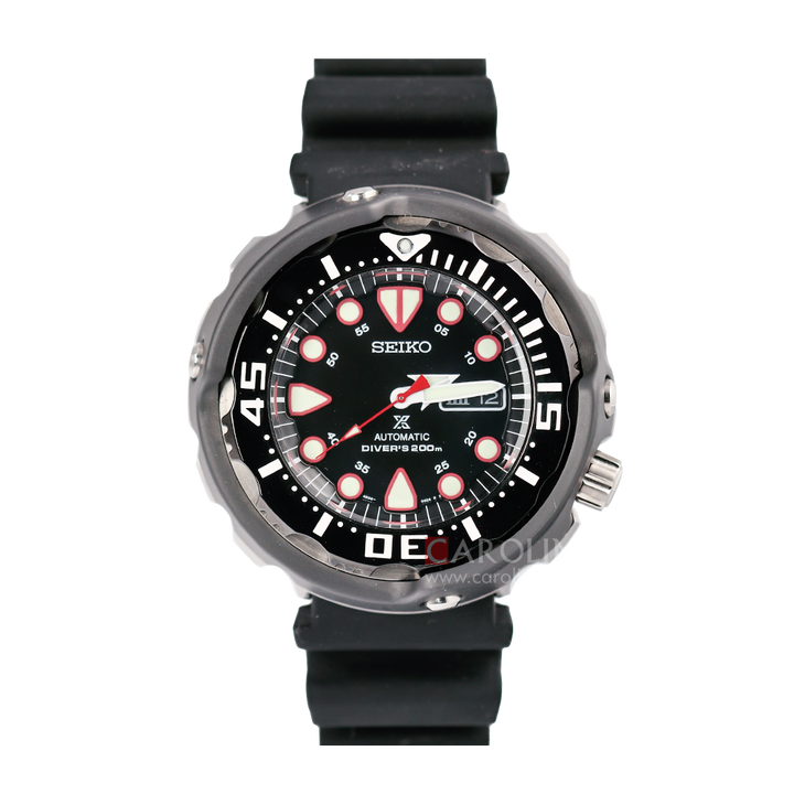 Jam Tangan Seiko Prospex Automatic Diver 200m Baby Tuna SRP655K1 Men Black Dial Black Rubber Strap SPECIAL EDITION