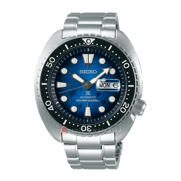 Jam Tangan Seiko Prospex SRPE39K1 Men King Turtle Save The Ocean Blue Dial Stainless Steel Strap Special Edition