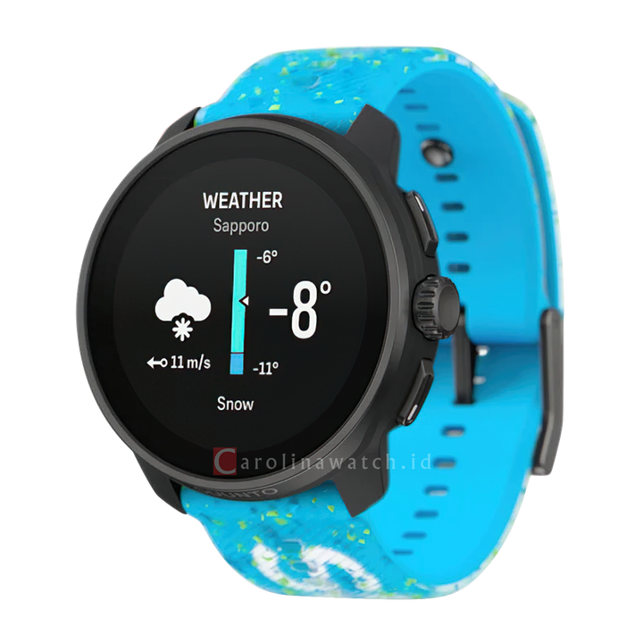 Jam Tangan SUUNTO Race S Power Blue SS051095000 Unisex Amoled Blue Silicone Strap