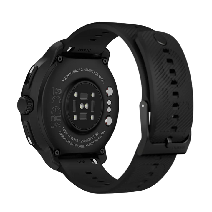 Jam Tangan SUUNTO SS051200000 Unisex - Suunto Race 2 All Black with Matching Lightly Textured Silicone Strap