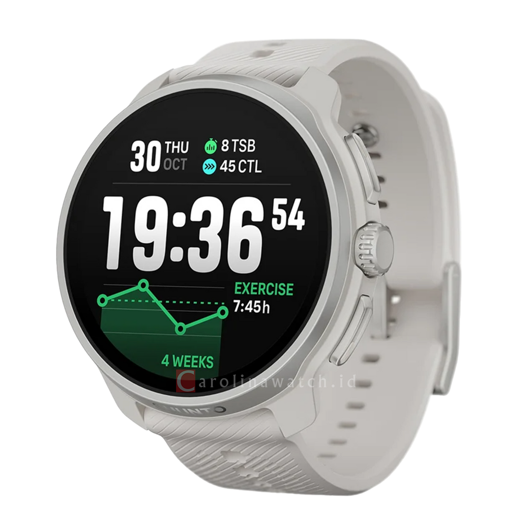 Jam Tangan SUUNTO SS051201000 Unisex - Suunto Race 2 Feather Gray Case with Matching Lightly Textured Silicone Strap