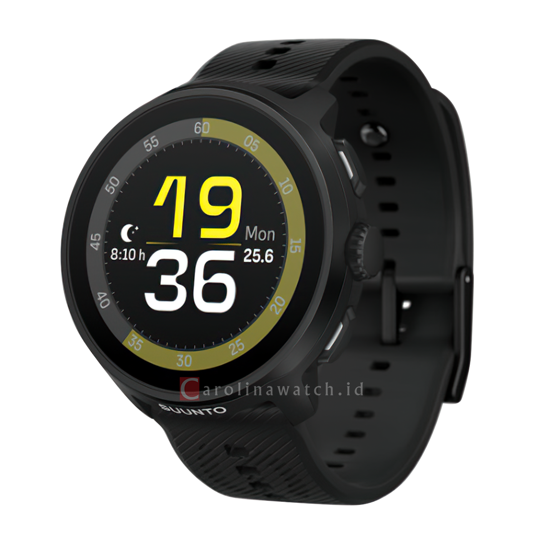 Jam Tangan SUUNTO SS051272000 Unisex - Suunto Run All Black with Silicone Strap