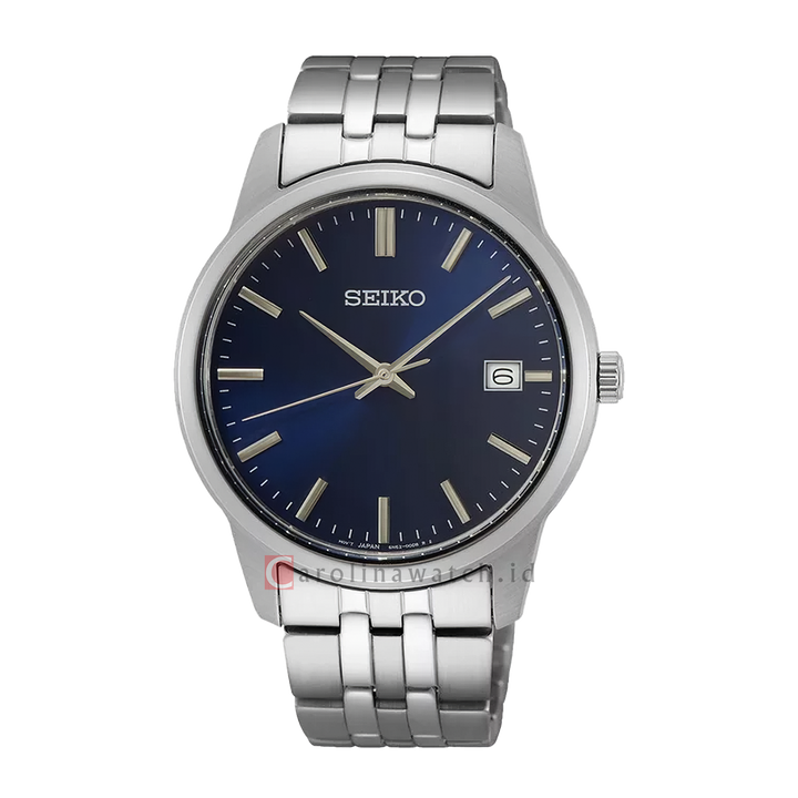Jam Tangan Seiko Classic SUR399P1 Discover More Blue Dial Stainless Steel Strap