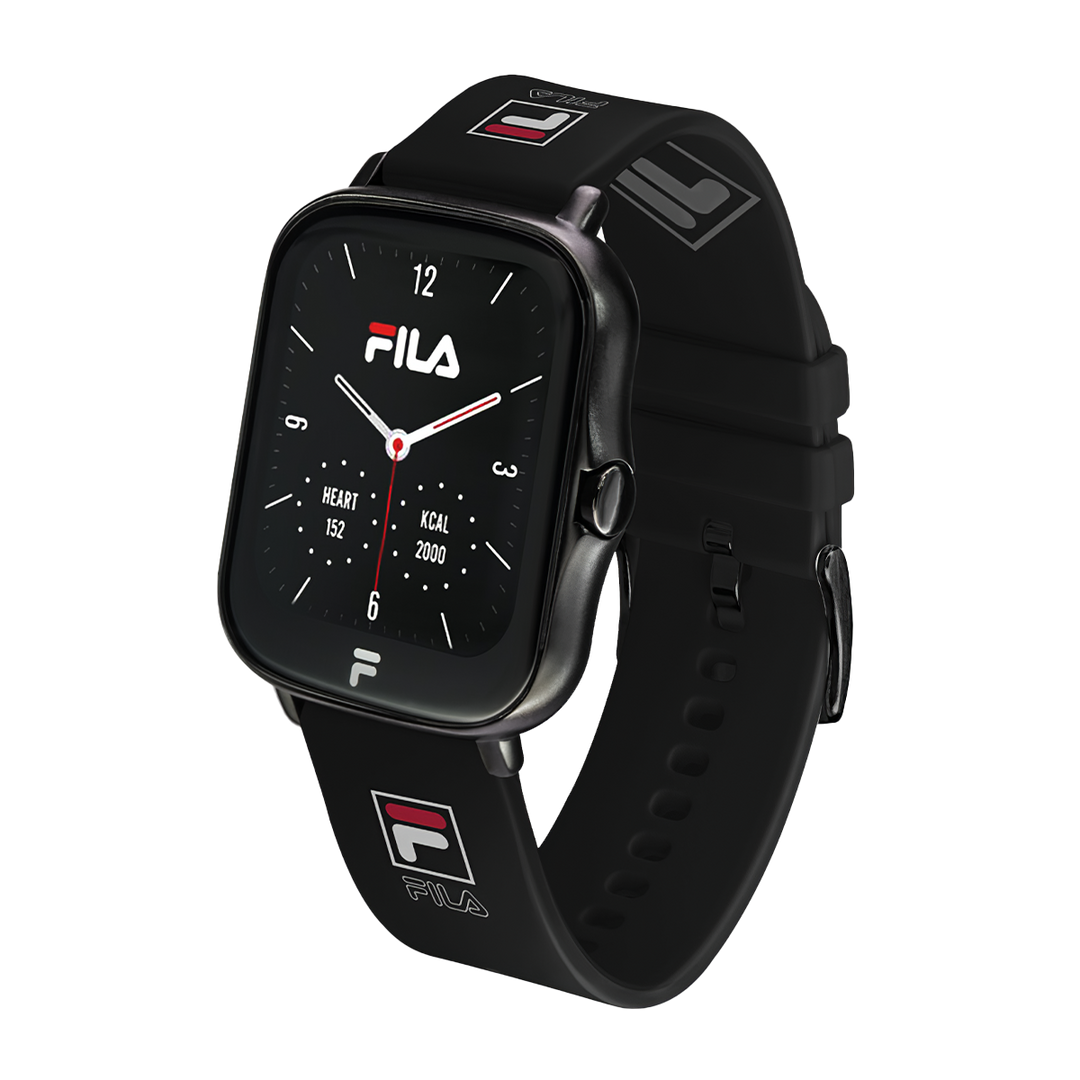Jam Tangan FILA Smart Watch FL38SW24B Unisex Full Screen Touch Display Black Silicone Strap