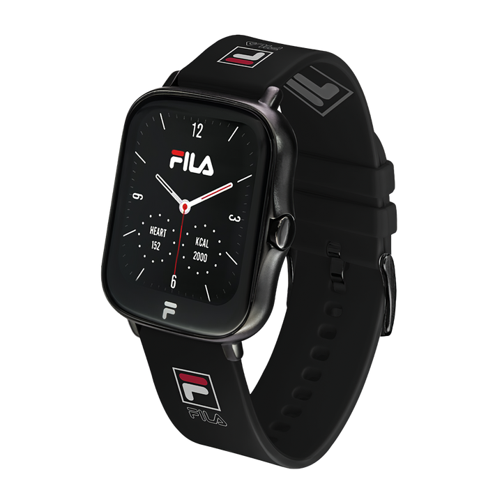 Jam Tangan FILA Smart Watch FL38SW24B Unisex Full Screen Touch Display Black Silicone Strap