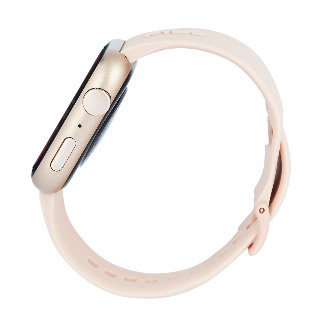 Jam Tangan FILA Smart Watch SW65G Unisex Full Screen Touch Display Pink Silicone Strap