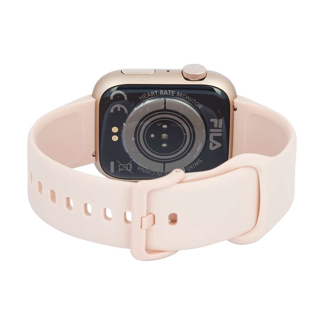 Jam Tangan FILA Smart Watch SW65G Unisex Full Screen Touch Display Pink Silicone Strap