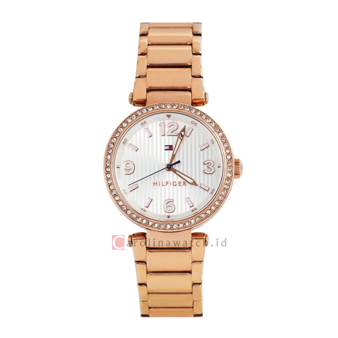 Jam Tangan TOMMY HILFIGER TH1781590 Women White Dial Rose Gold Stainless Steel Strap