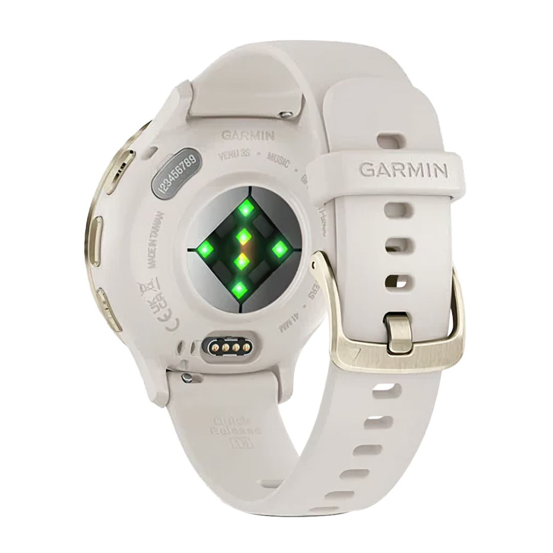 Jam Tangan Garmin Venue 3S VENU3SIVORYSOFTGOLD Unisex GPS Activity Tracker Watch