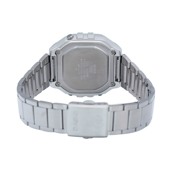 Jam Tangan Casio W-218HD-1A Men Digital Dial Stainless Steel Band