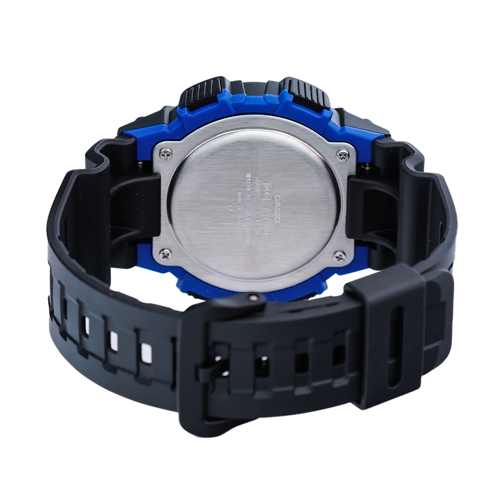 Jam Tangan Casio General W-736H-2A Men Digital Dial Black Resin Band