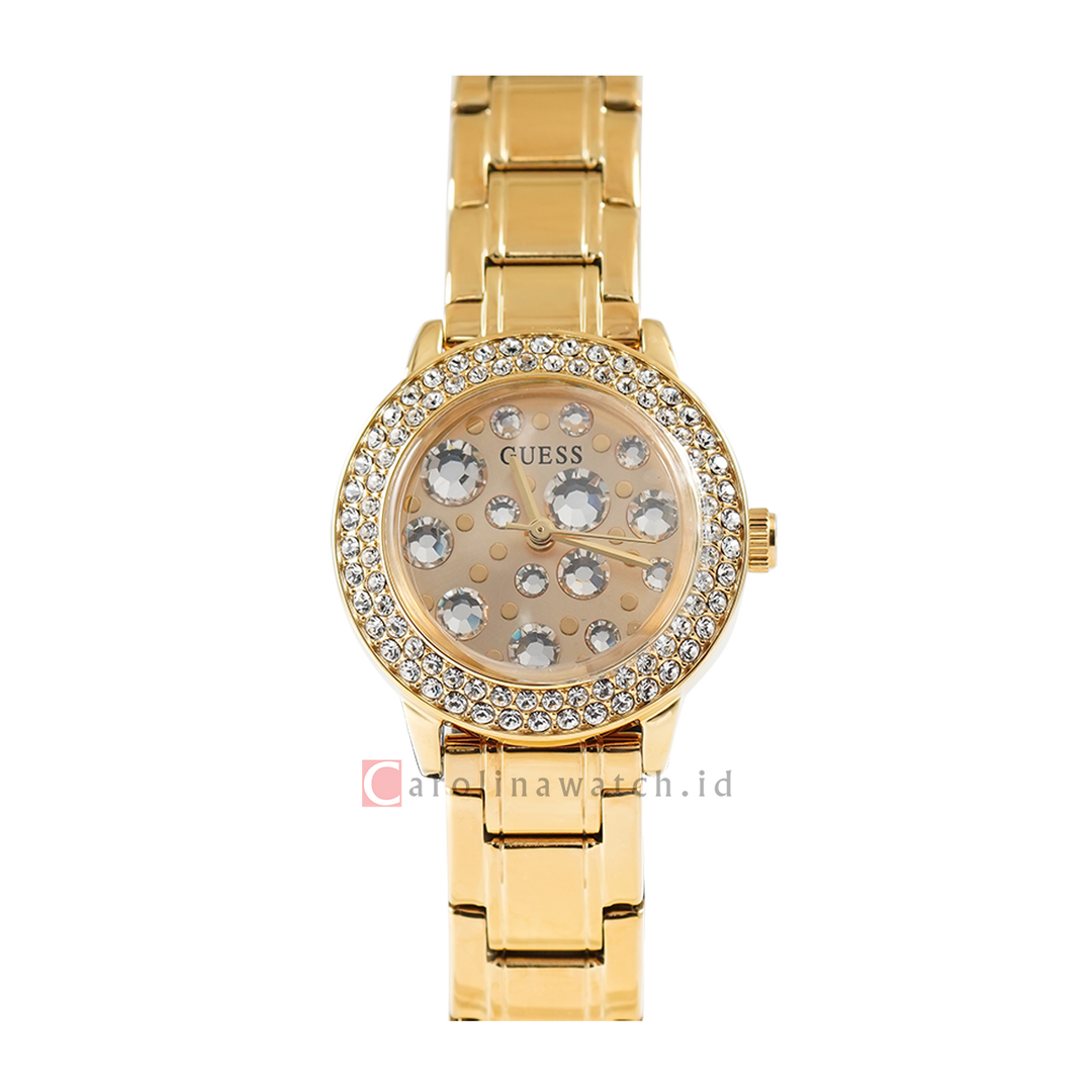 Jam Tangan GUESS W0028L2 Women Gold Dial Gold Stainless Steel Strap