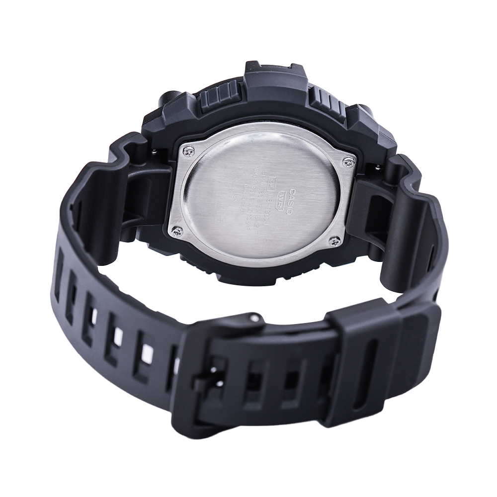 Jam Tangan Casio WS-1300H-1A Men Digital Dial Black Resin Band