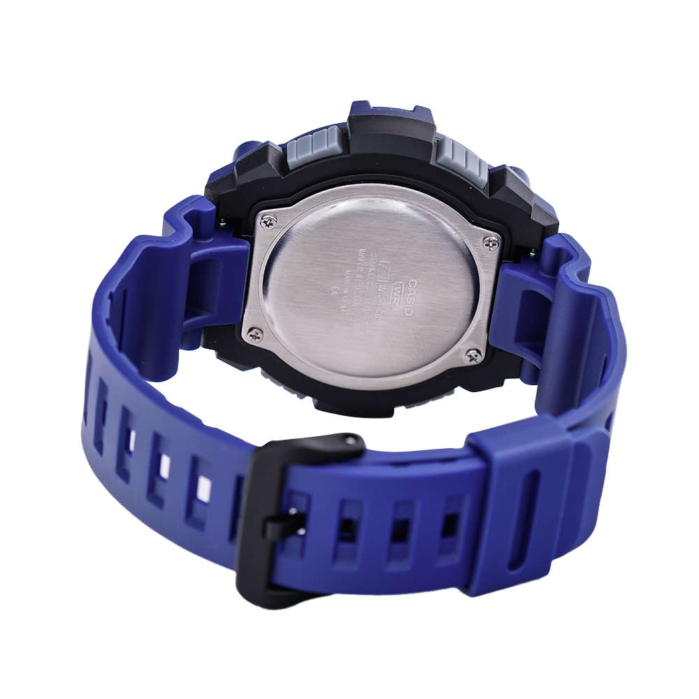 Jam Tangan Casio WS-1300H-2A Men Digital Dial Blue Resin Band