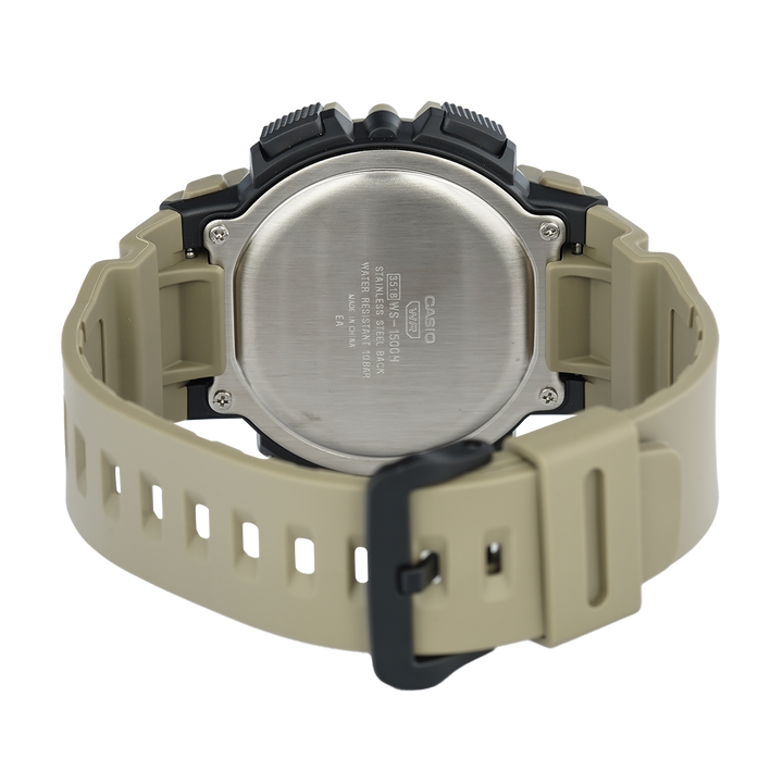 Jam Tangan CASIO WS-1500H-5B Men Digital Dial Brown Resin Band