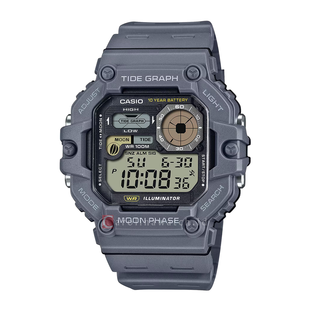 Jam Tangan Casio Standard WS-1700H-8A Men Digital Dial Grey Resin Band
