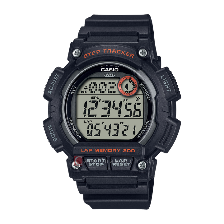 Jam Tangan Casio WS-2100H-1A Digital Dial Black Resin Band