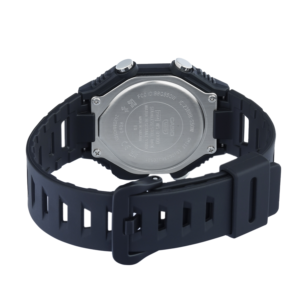 Jam Tangan Casio Standard WS-B1000-1A Men Digital Dial Black Resin Band