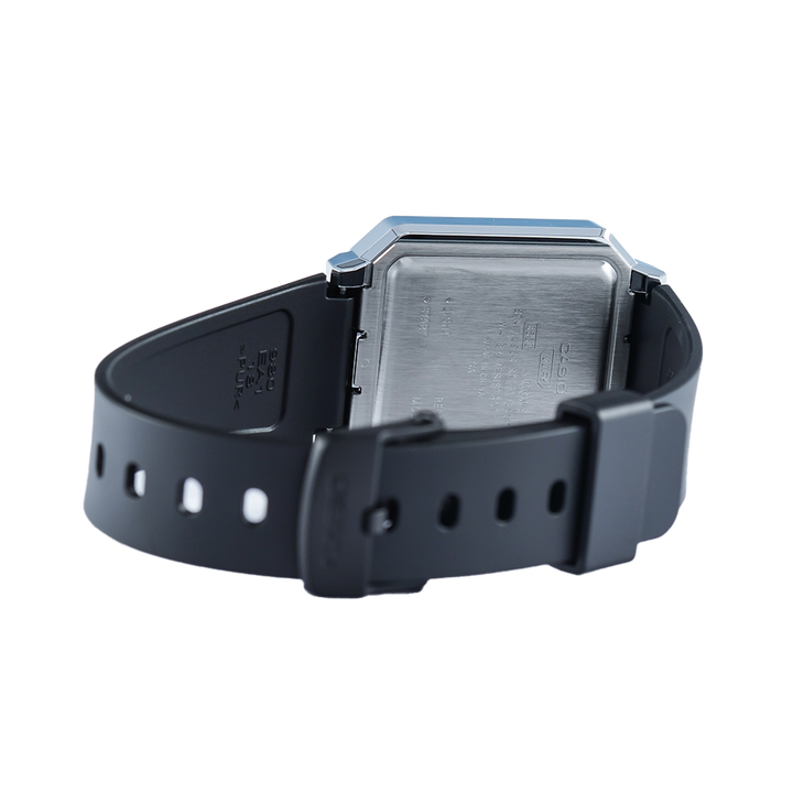 Jam Tangan Casio A100WEF-1A Unisex Digital Dial Black resin Band
