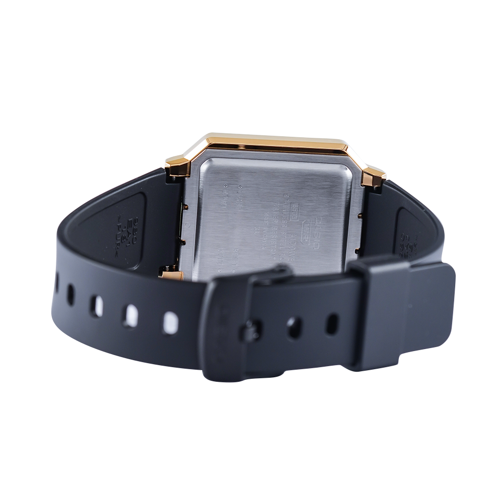 Jam Tangan Casio Vintage A100WEFG-9A Unisex Digital Dial Black Resin Band