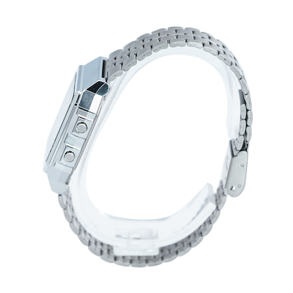 Jam Tangan Casio General A500WA-7D Unisex Digital Dial Stainless Steel Band