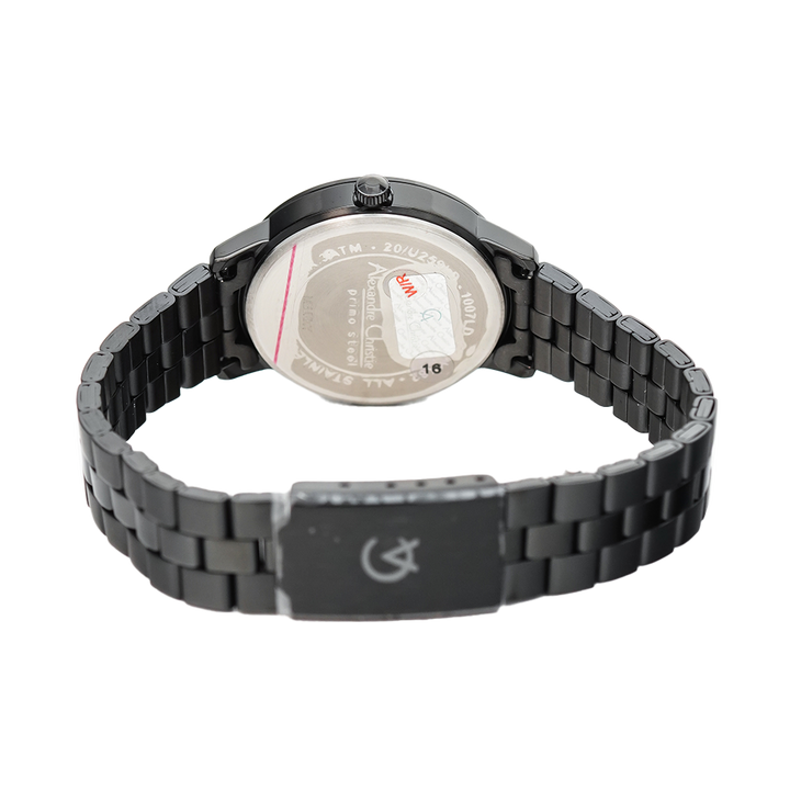 Jam Tangan Alexandre Christie AC 1007 LDBIPBA Black Dial Black Stainless Steel Strap