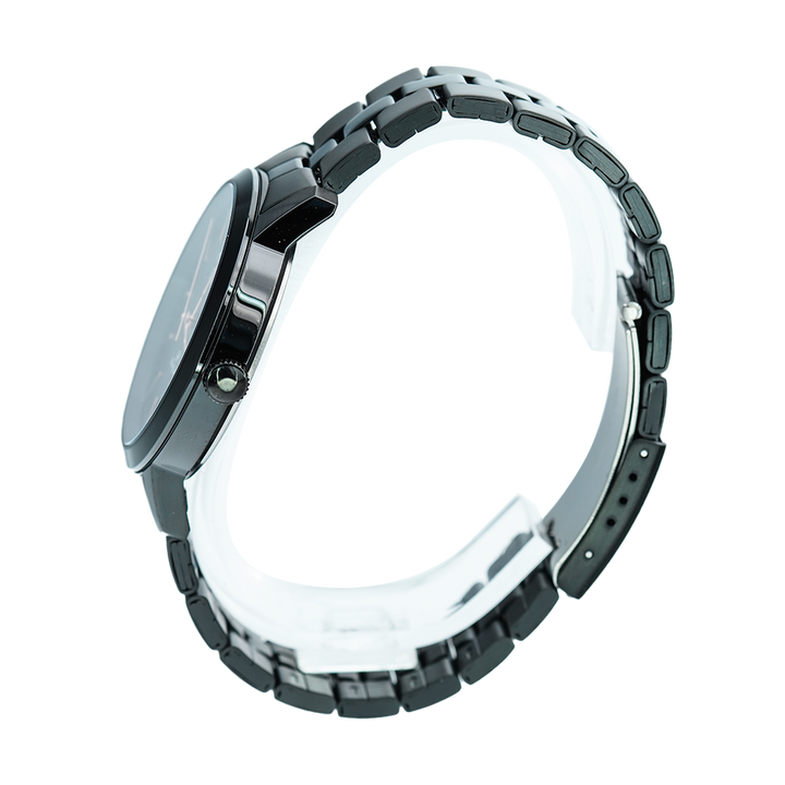 Jam Tangan Alexandre Christie Primo Steel AC 1007 MDBIPBARG Men Black Dial Black Stainless Steel Strap