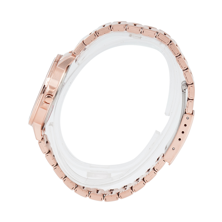 Jam Tangan Alexandre Christie AC 1014 LDBRGLN Women Rose Gold Dial Rose Gold Stainless Steel Strap