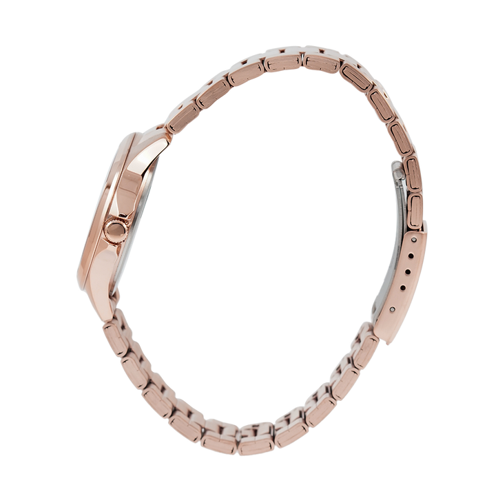 Jam Tangan Alexandre Christie Primo Steel AC 1026 LDBRGSL Women Silver Dial Rose Gold Stainless Steel Strap