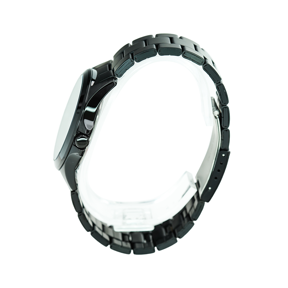 Jam Tangan Alexandre Christie Primo Steel AC 1026 MDBIPBA Men Black Dial Black Stainless Steel Strap