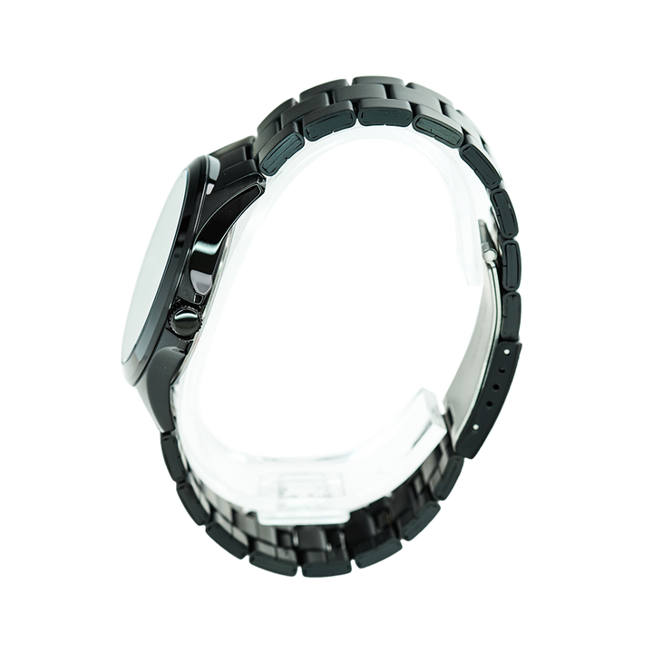 Jam Tangan Alexandre Christie Primo Steel AC 1026 MDBIPBA Men Black Dial Black Stainless Steel Strap