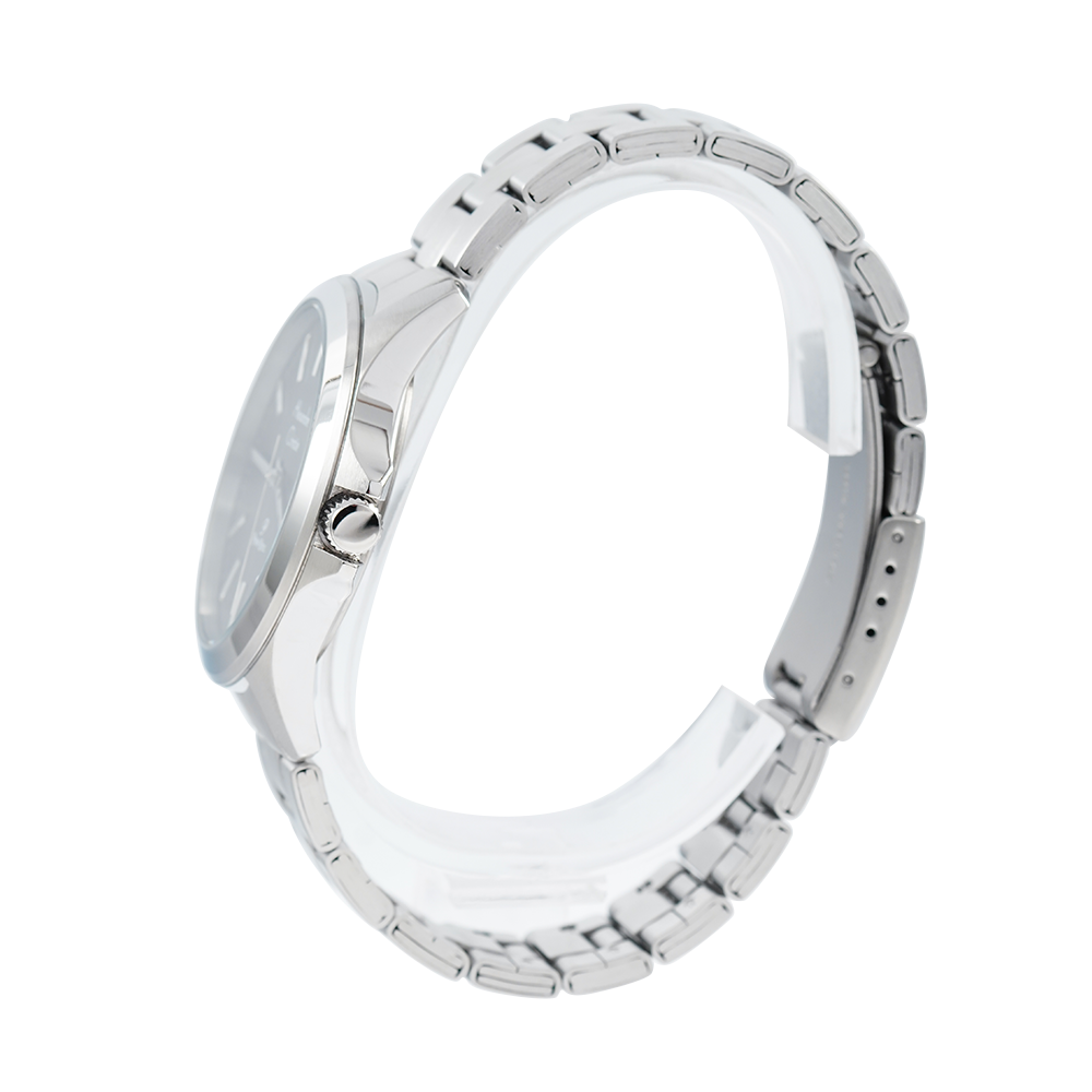 Jam Tangan Alexandre Christie Primo Steel AC 1026 MDBSSBA Men Black Dial Stainless Steel Strap