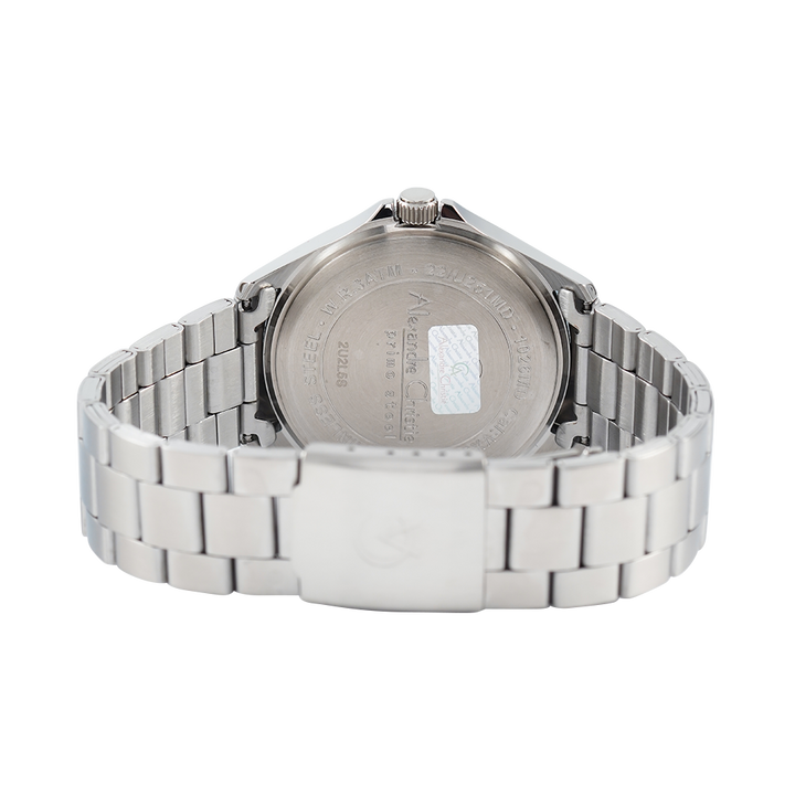 Jam Tangan Alexandre Christie AC 1026 MDBSSSL Men Silver Dial Stainless Steel Strap