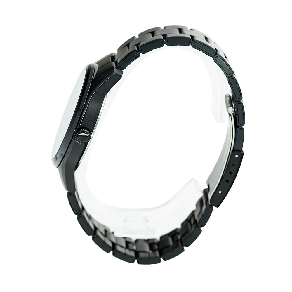 Jam Tangan Alexandre Christie AC 1027 MDBIPBA Men Black Dial Black Stainless Steel Strap