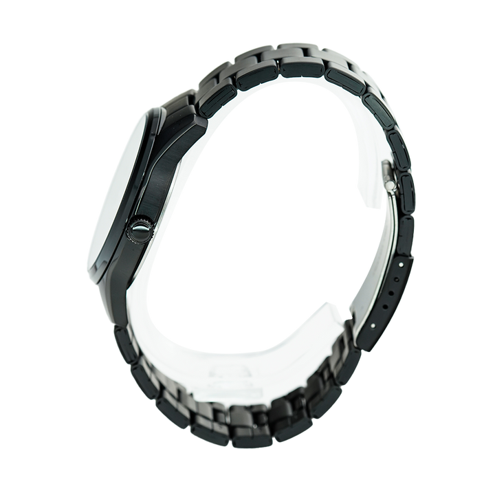 Jam Tangan Alexandre Christie AC 1027 MDBIPBA Men Black Dial Black Stainless Steel Strap